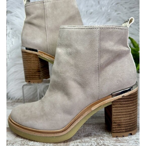 VINCE CAMUTO Gorgan Boots Women’s Size 8 Grey Suede Kelivena Ankle MSRP $149 - Picture 13 of 13